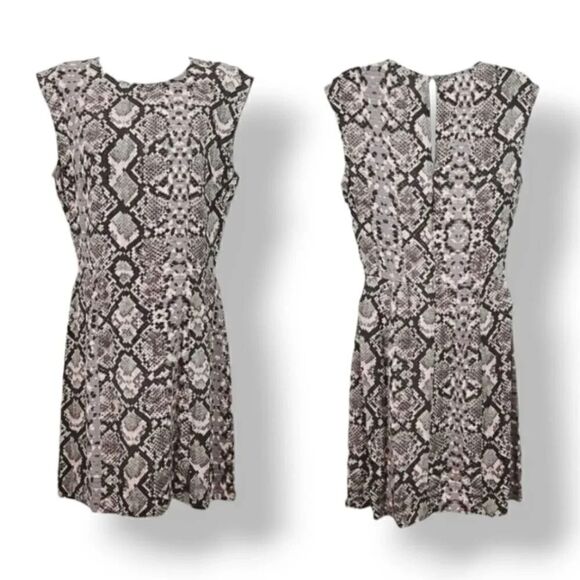 Leith Pale Pink Snakeskin Animal Print Sheath Dress Size Small - Picture 2 of 10